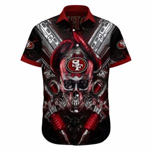 49ers Cyber Skull Hawaiian Shirt 1