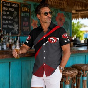 49ers Diagonal Stripe Custom Shirt 1