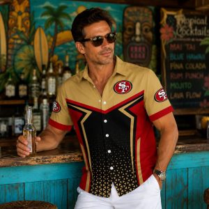 49ers Gold Rush Dot Hawaiian Shirt