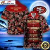49ers Hawaiian Shirt – 49ers Tropical Paradise Red White Floral Hawaiian Shirt