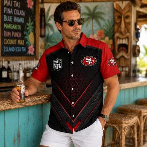 49ers Red Fade Custom Hawaiian Shirt