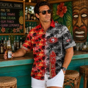 Twilight Palms San Francisco 49ers Hawaiian Shirt