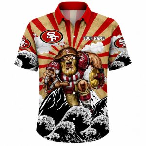 49ers Warrior Stripe Hawaiian Shirt 1
