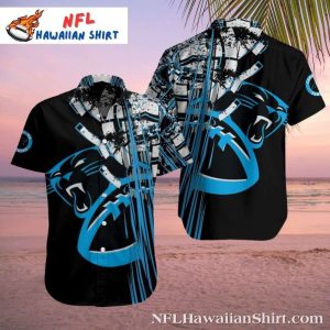 Abstract Blue Splash Carolina Panthers Hawaiian Shirt – Artistic NFL Fanwear