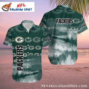 Abstract Play – Green Bay Packers Watercolor Hawaiian Shirt