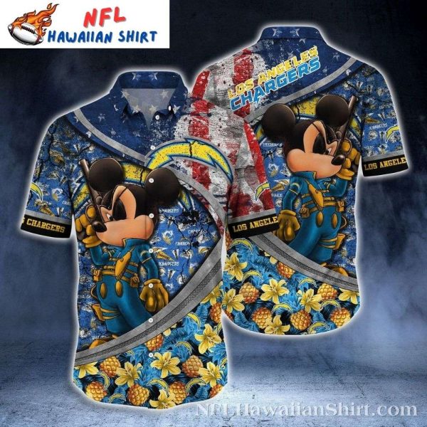 Adventurous Mascot – Los Angeles Chargers Mickey Heroic Hawaiian Shirt