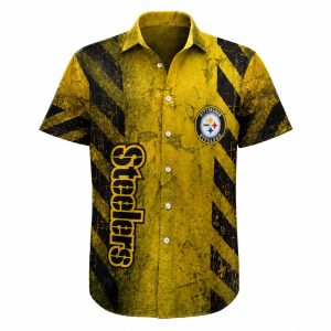 Aged Gold Vintage Pittsburgh Steelers Aloha Shirt 1