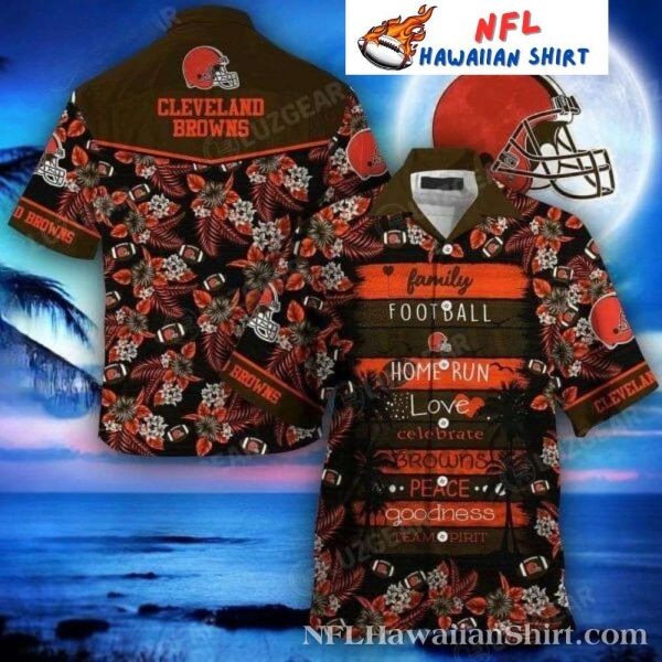 Aloha Endzone Cleveland Browns Hawaiian Shirt – Floral Night Football Fantasy
