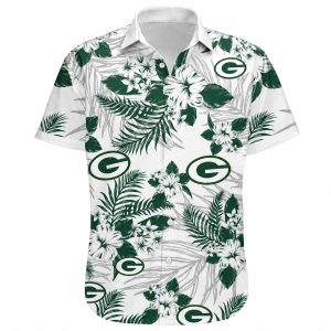 Aloha Green Bay Packers Floral Hawaiian Shirt 1
