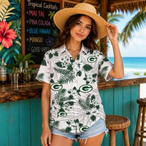 Green Bay Packers Aloha Floral Hawaiian Shirt – Tropical Fan Style