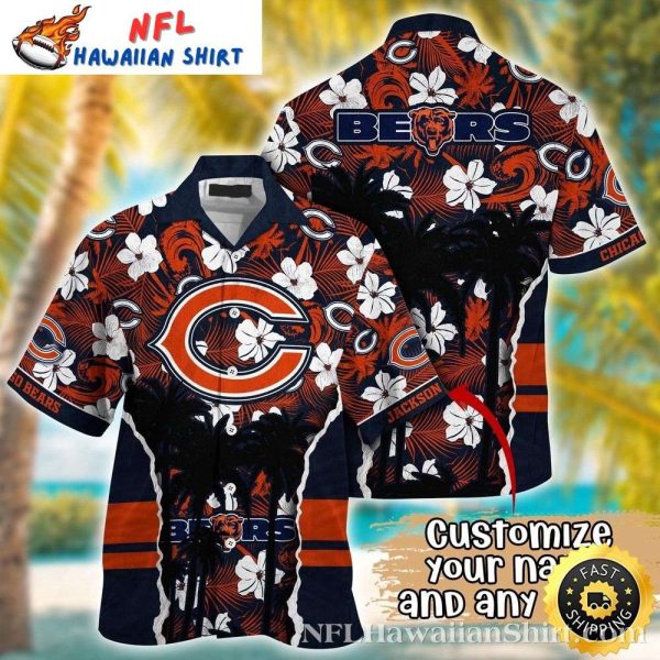 Aloha Spirit Chicago Bears Hawaiian Shirt – Men’s Oceanic Floral Night
