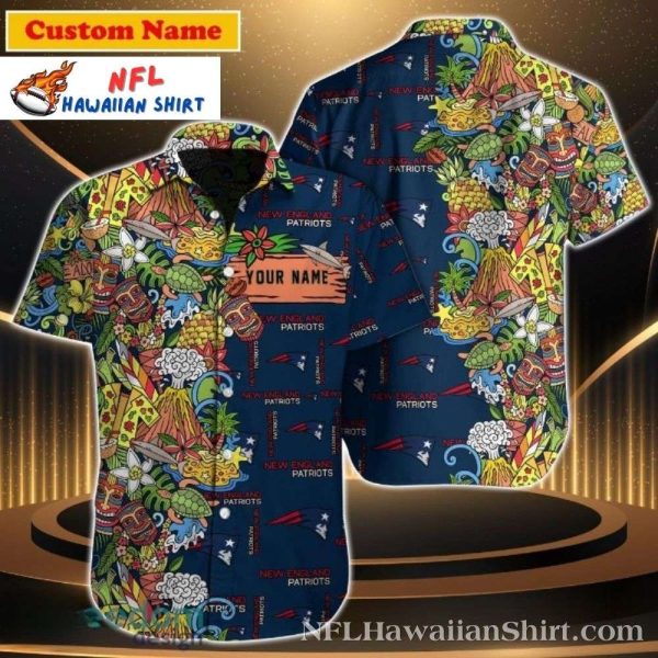 Aloha Spirit – Personalized New England Patriots Tropical Fiesta Hawaiian Shirt