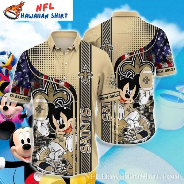 American Football Player Mickey New Orleans Saints Hawaiian Shirt