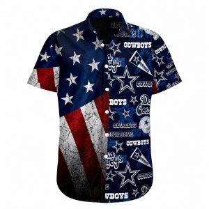 American Pride Cowboys Hawaiian Shirt Red White Blue 1