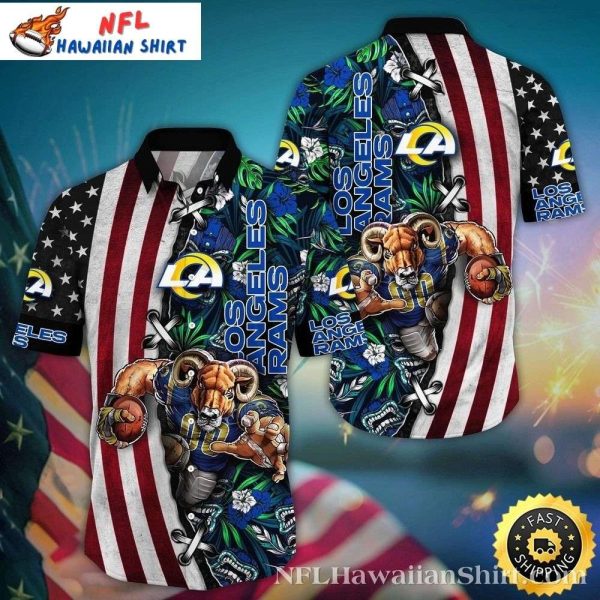 American Pride LA Rams Hawaiian Shirt – Stars And Stripes Edition