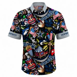 American Spirit Cowboys Aloha Shirt Patriotic Tiki 1