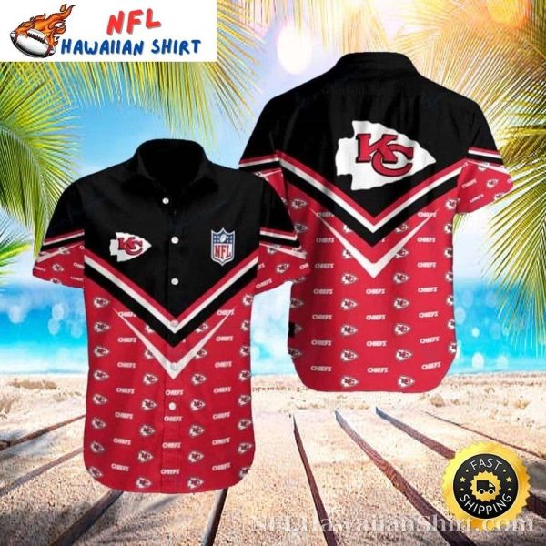 Arrowhead Game Day – Chiefs Logo Repeat Men’s Aloha Shirt