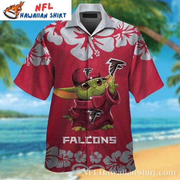 Atlanta Falcons Baby Yoda Logo Print Hawaiian Shirt For Men