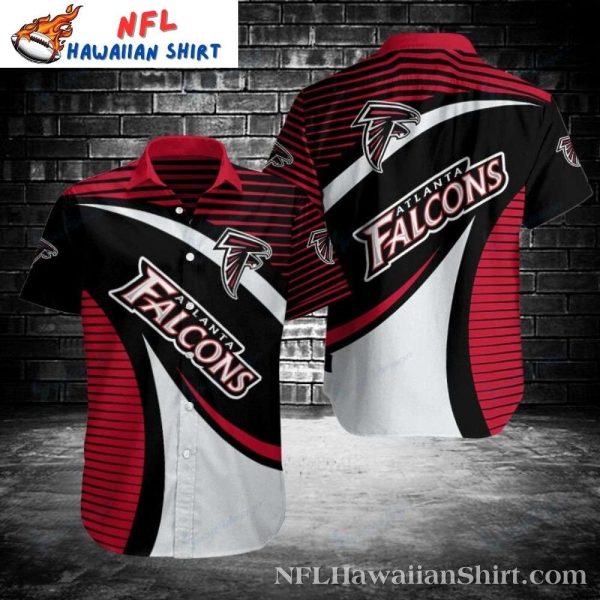 Atlanta Falcons Fanwave – Men’s Striped Tropical NFL Hawaiian Shirt