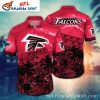 Atlanta Falcons Monochrome Hawaiian Shirt With Logo Accent