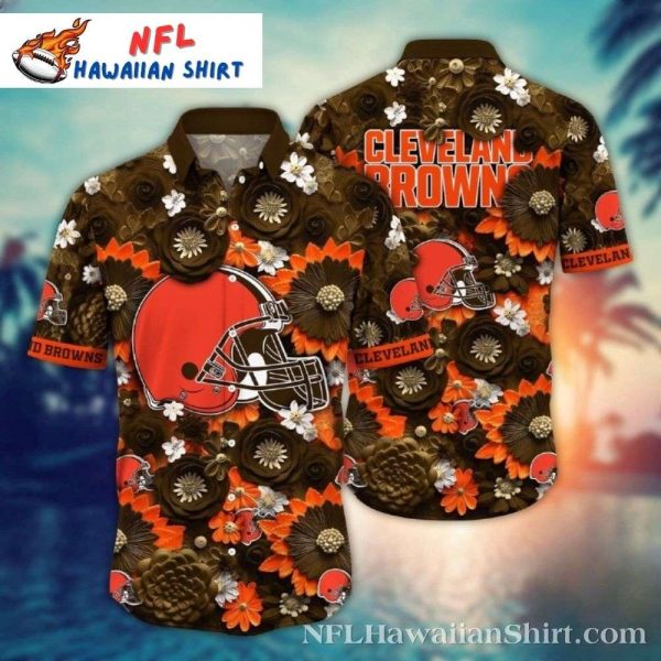 Autumn Bloom Cleveland Browns Hawaiian Shirt