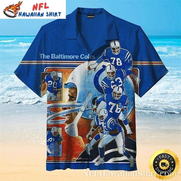 Baltimore Indianapolis Colts Legacy Hawaiian Shirt With Vintage Team Imagery