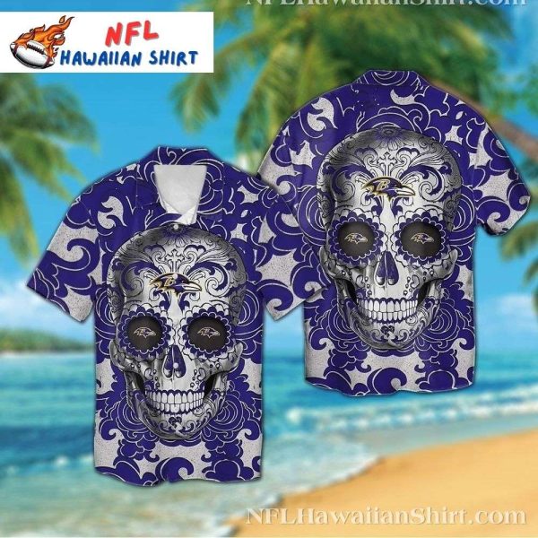 Baltimore Ravens Mystique Skulls – Enigmatic Hawaiian Shirt