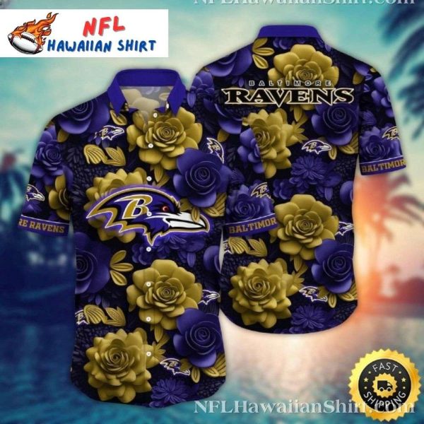 Baltimore Ravens Rose Rush Hawaiian Shirt – Blooming Fan Devotion