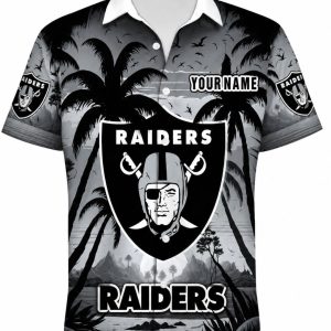 Beachfront Drive Raiders Custom Name Hawaiian Shirt 1