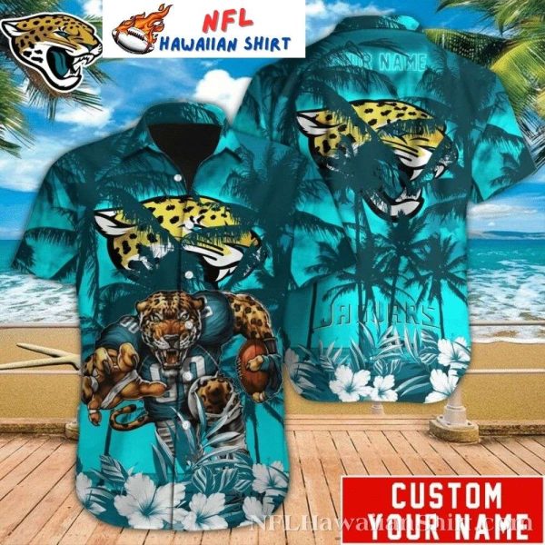 Beachfront Tackle Jacksonville Jaguars Custom Name Hawaiian Shirt