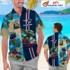 Botanical Blues New England Patriots Hawaiian Shirt