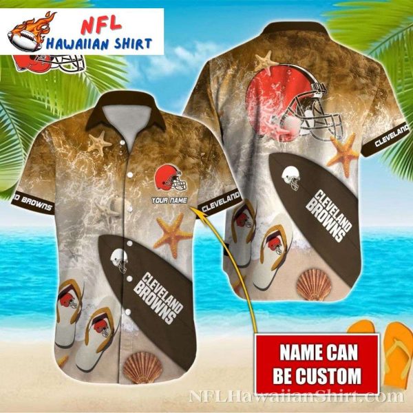 Beachside Blitz Cleveland Browns Hawaiian Shirt