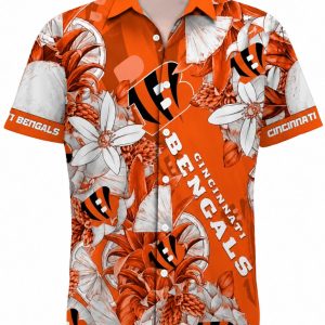 Bengal Bloom Floral Hawaiian Shirt – Custom Name 1