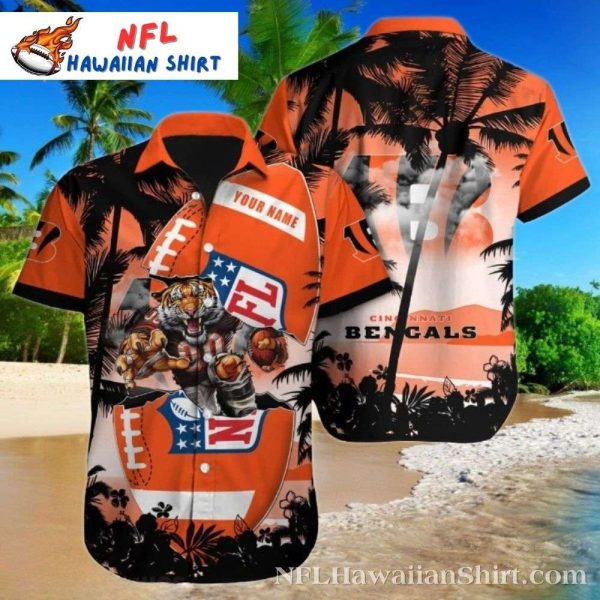 Bengals Beachside Blitz Hawaiian Shirt – Custom Name Palm Play