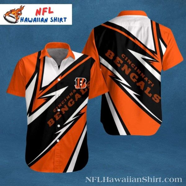 Bengals Bold Contrast Customizable Hawaiian Shirt – Monochrome Mane Edition