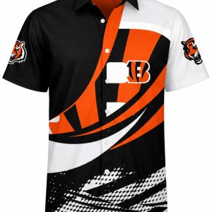 Bengals Classic Stripes Custom Name Hawaiian Shirt 1