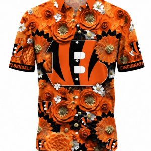 Bengals Garden Party Floral Hawaiian Shirt 1