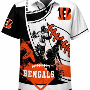Bengals Gridiron Glory Personalized Hawaiian Shirt 1