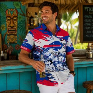 Best Bills Grandpa Ever Custom Name Buffalo Bills Hawaiian Shirt