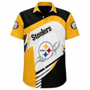 Black Gold Boldness Pittsburgh Steelers Aloha Shirt 1