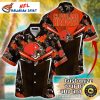 Camo Sideliner Cleveland Browns Hawaiian Shirt – Custom Name NFL Edition