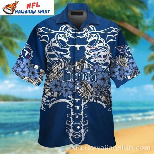 Blue Haven – Tennessee Titans Floral Burst Hawaiian Shirt