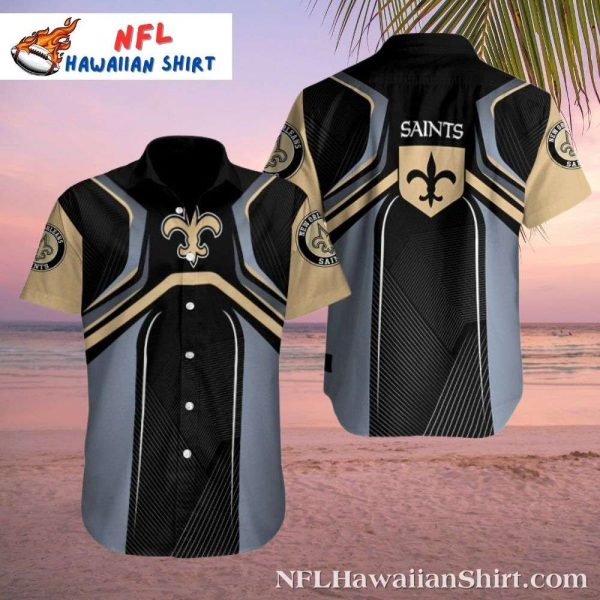 Blue Hue Dynamic – New Orleans Saints Hawaiian Shirt