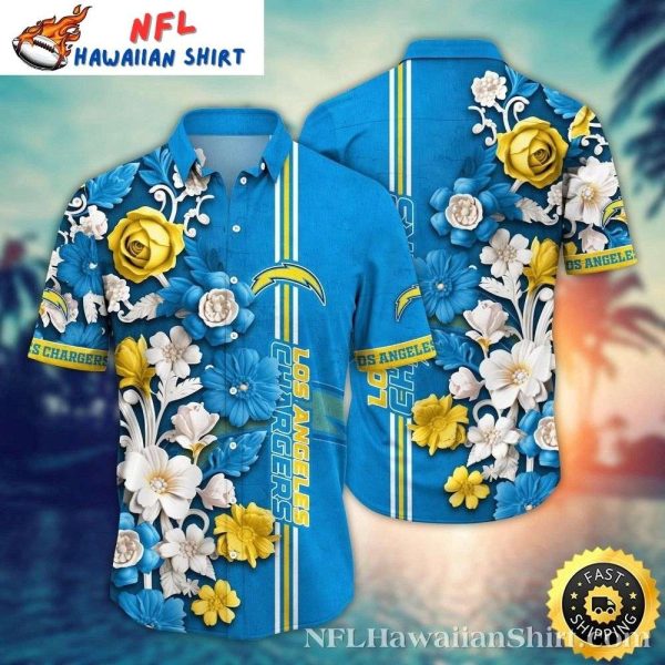 Blue Rose Victory Los Angeles Chargers Tropical Shirt