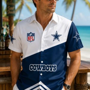 希少 NFL カウボーイズ 50周年記念 デズ・ブライアント ゲームシャツ Bold Game Day Cowboys Hawaiian Shirt | Custom Name