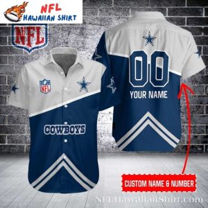 Bold Game Day Dallas Cowboys Custom Name Hawaiian Shirt