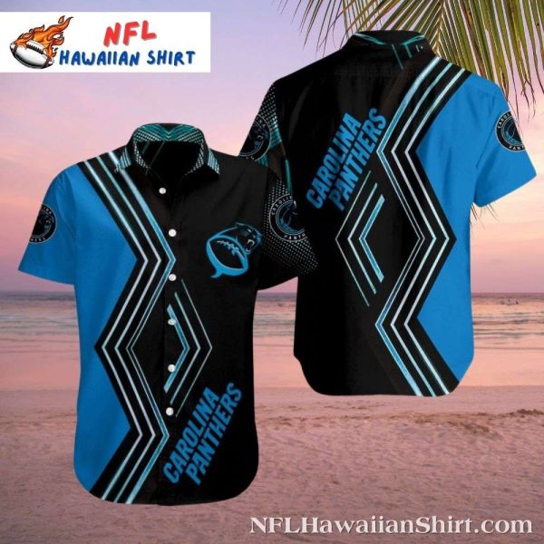 Bold Geometric Carolina Panthers Hawaiian Shirt Mens – Sharp Lines Edition