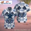 Bold Star Play Fireball Dallas Cowboys White Aloha Shirt