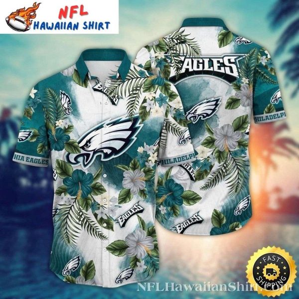 Botanical Wings Philadelphia Eagles Tropical Hawaiian Shirt