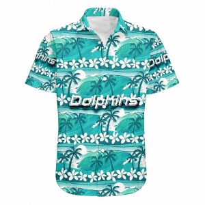 Breezy Beachside Miami Dolphins Aloha Hawaiian Shirt 1